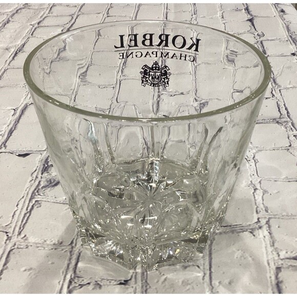 Korbel Champagne Cut Glass Ice Bucket. 5.5” Tall 6” wide. Weight 2.5 lbs. - Picture 2 of 4